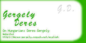 gergely deres business card
